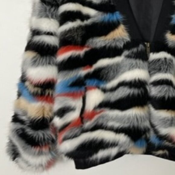 HONEY PUNCH FAUX FUR BOMBER JACKET -  Sz. S - Picture 4 of 8